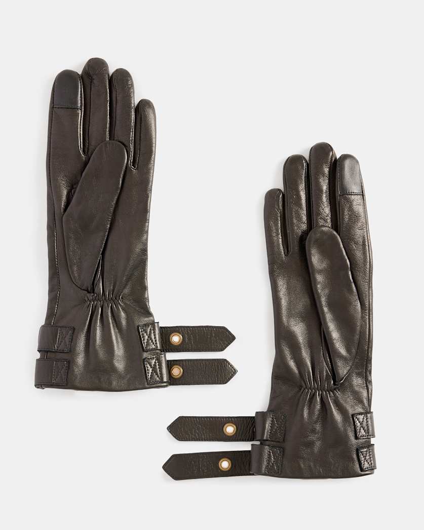 Roxy Leather Buckle Gloves