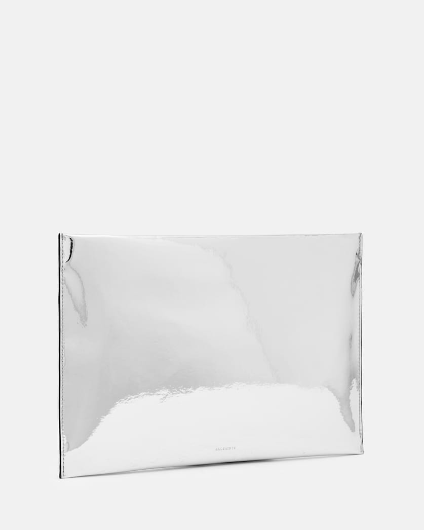 Bettina Metallic Leather Clutch Bag