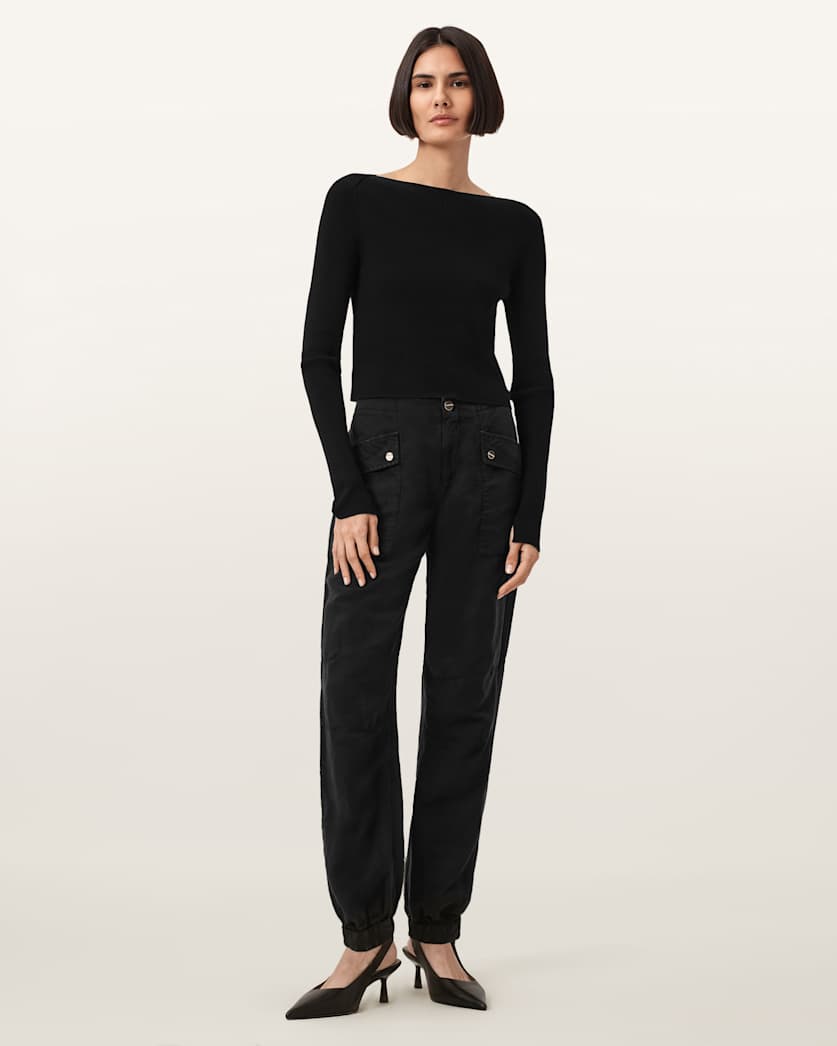 Val Cargo Linen Blend Trousers