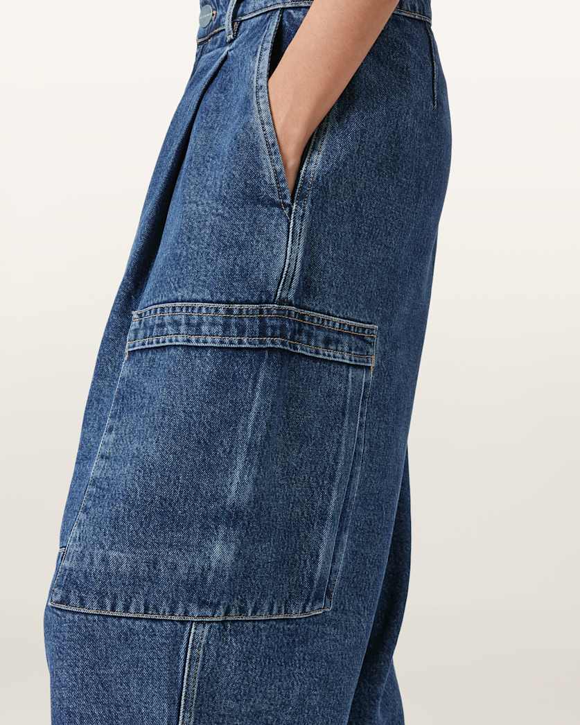 Sol Tapered Denim Cargo Jeans