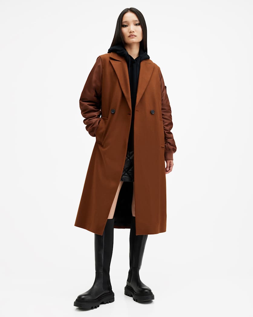 Paulah Wool Blend Double Breasted Coat