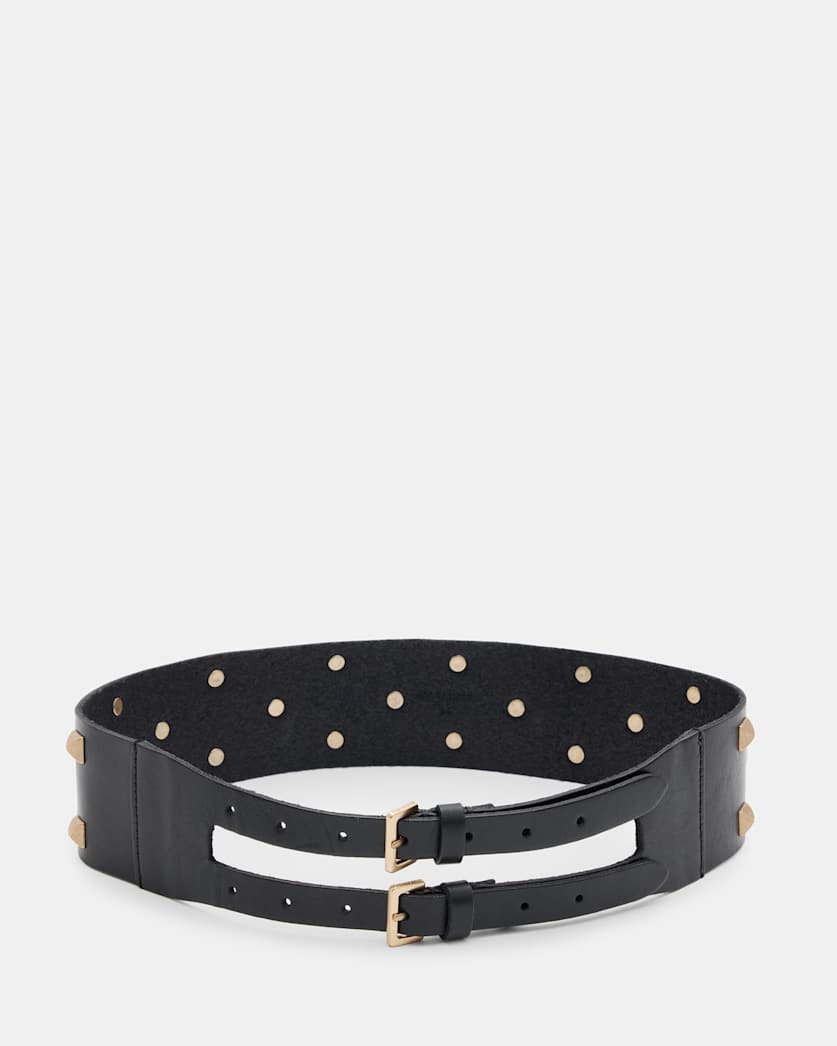 Sonia Studded Double Leather Belt