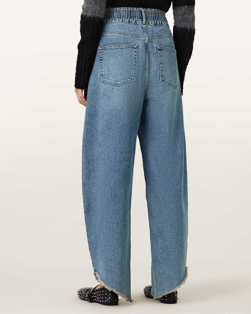 Taylor Frayed Barrel Leg Jeans