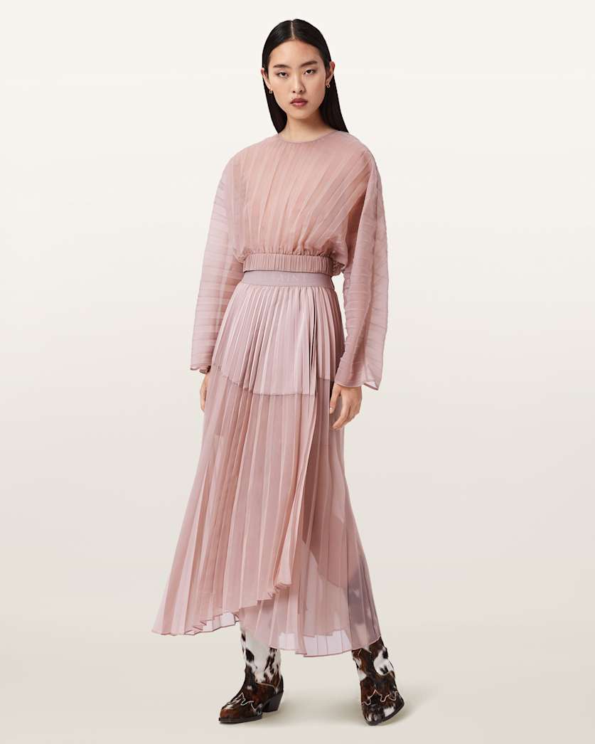 Micaela Pleated Sheer Top
