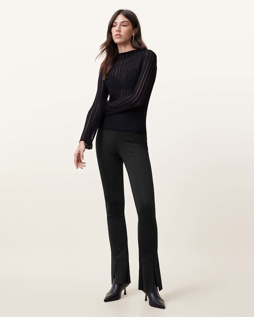 Ryla Flared Hem Slim Fit Trousers