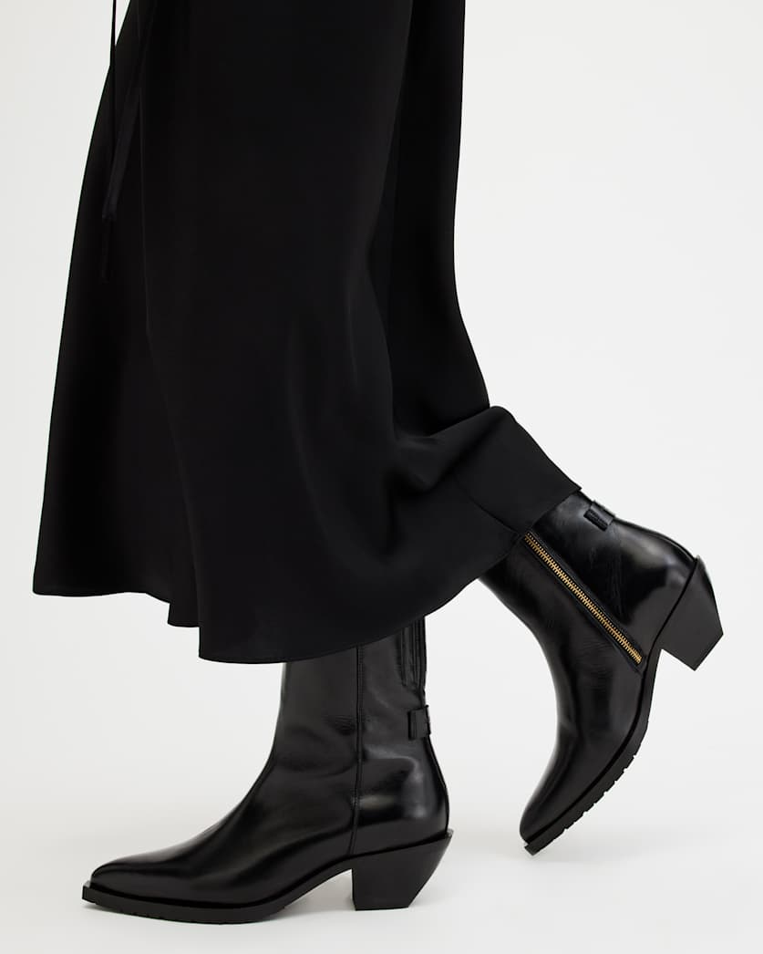 Bazely Pointed Toe Leather Boots
