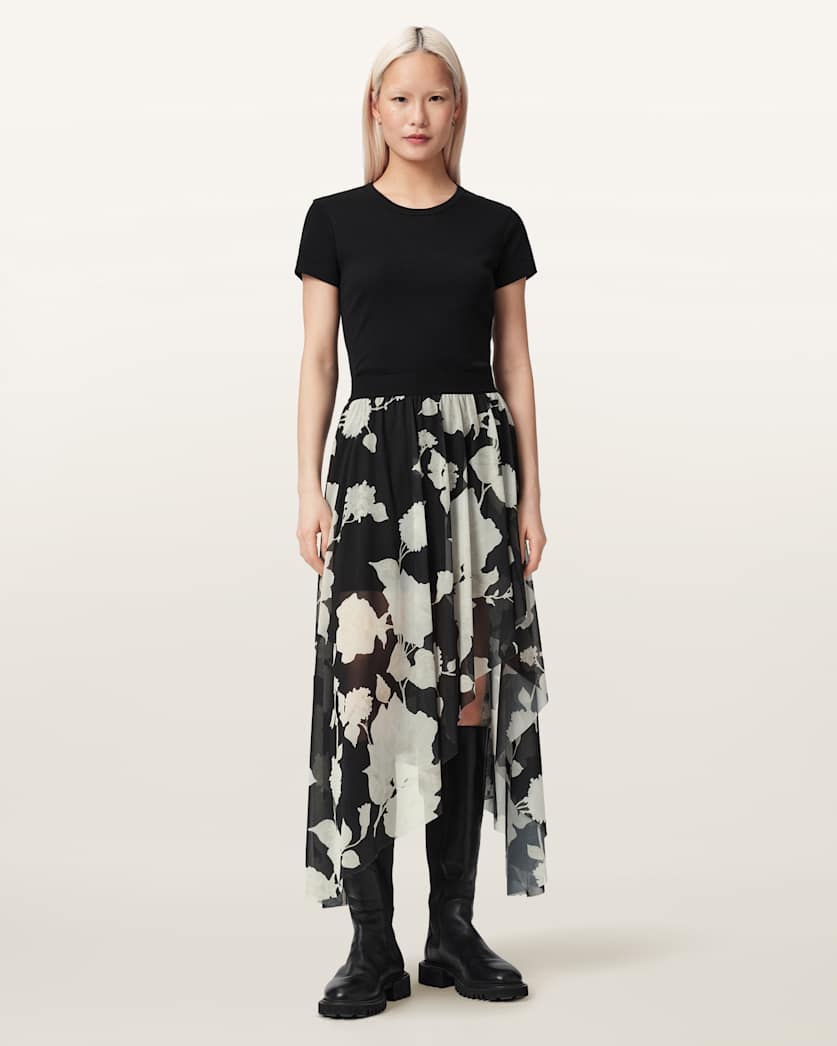 Loria Raw Edge Maxi Skirt