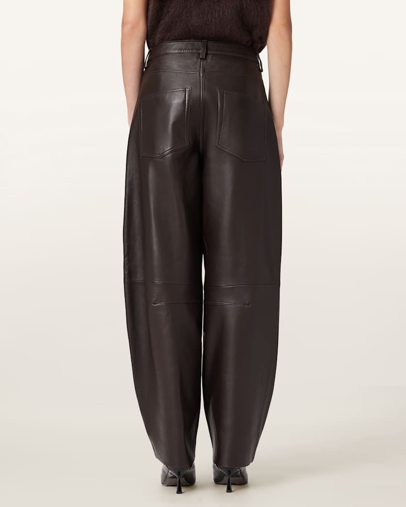 Jett Wide Leg Leather Trousers