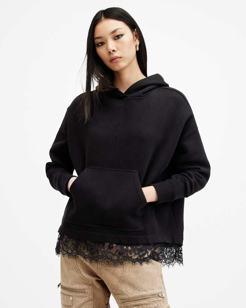 Lee Lace Panelled Hoodie
