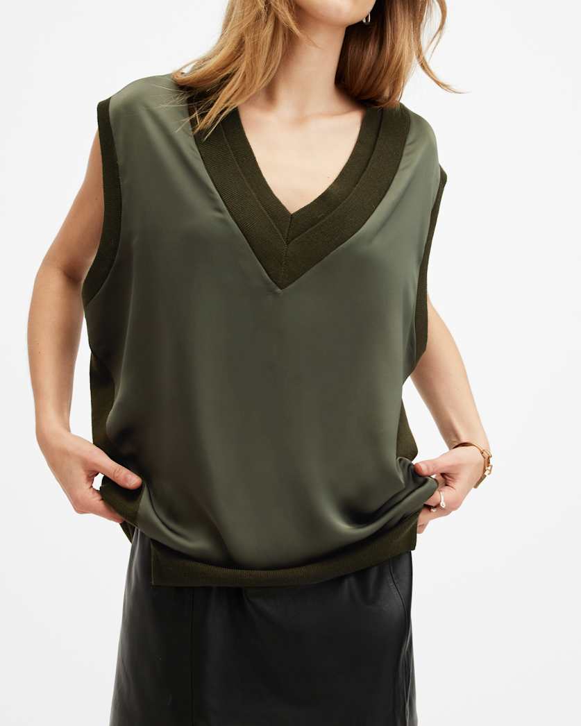 Bern Merino Wool V-Neck Tank Top