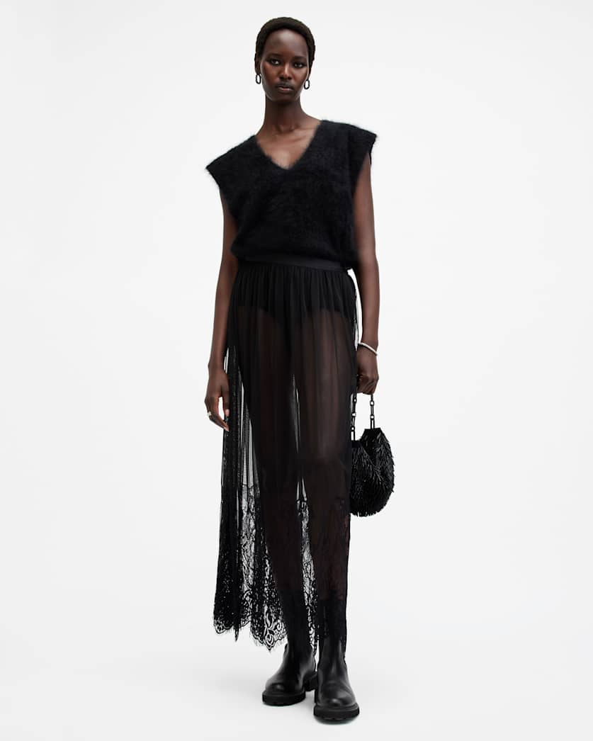 Ariella Lace Midi Skirt