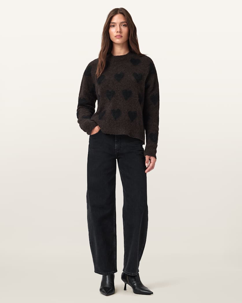 Amora Love Heart Jacquard Jumper