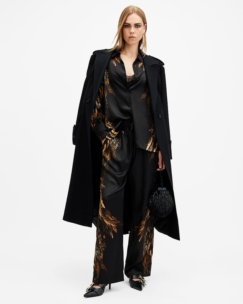 Oana Silk Blend Printed Shirt