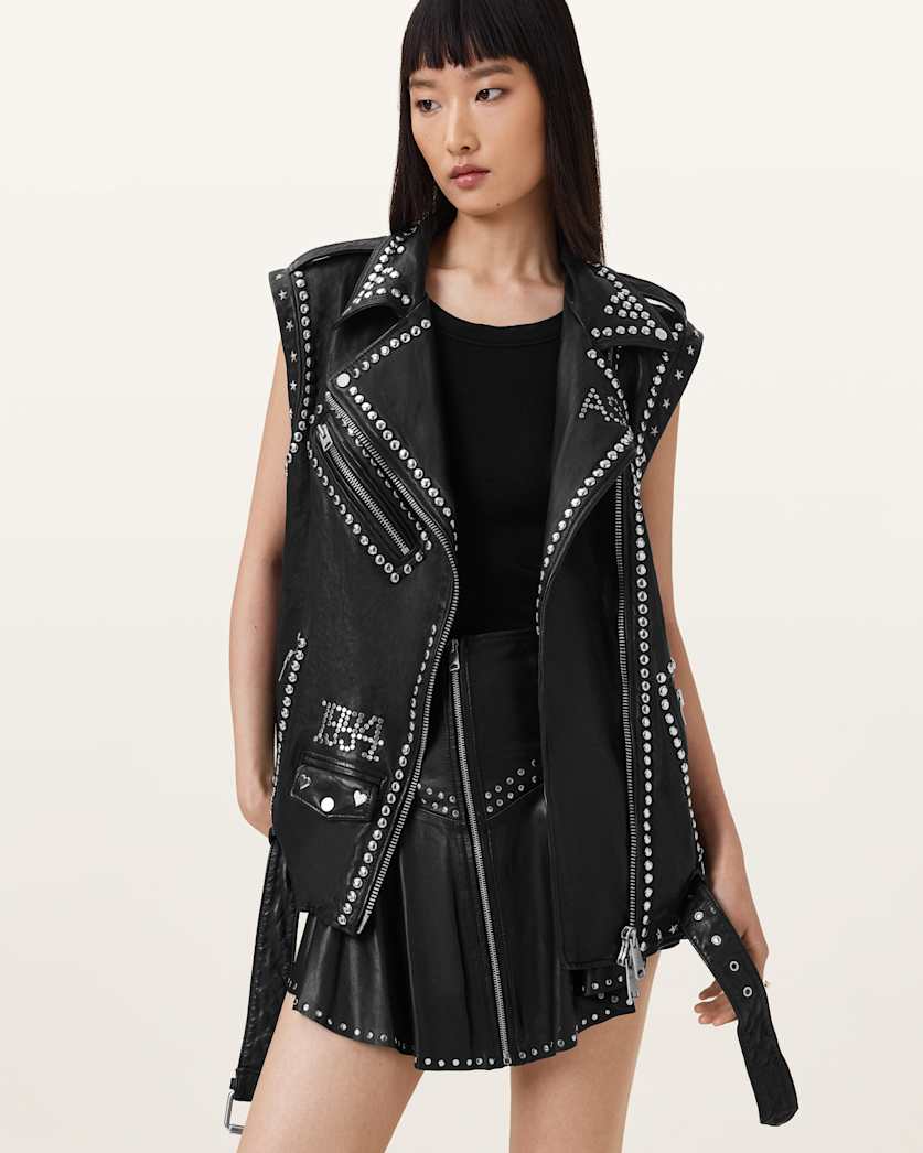 Billie 1994 Studded Leather Gilet