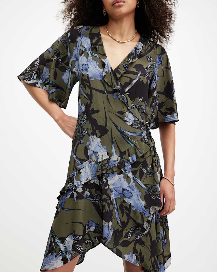 Meagan Batu Wrap Over Mini Dress