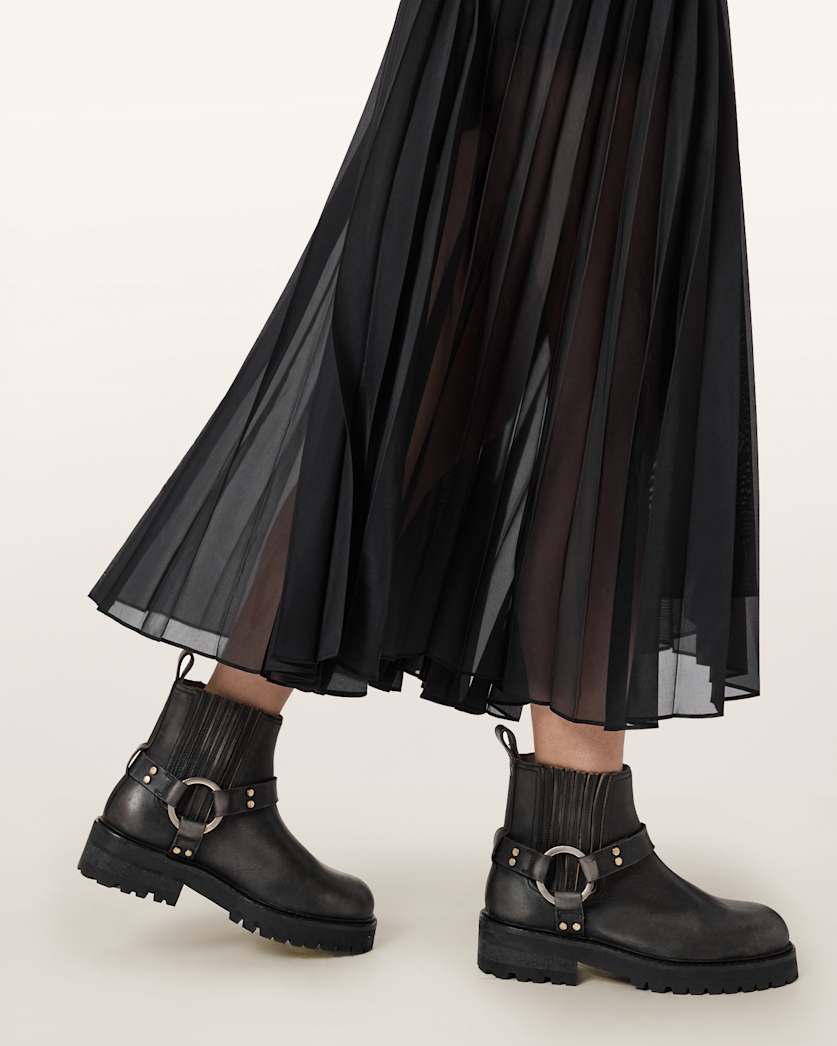 Maddie Leather Biker Boots