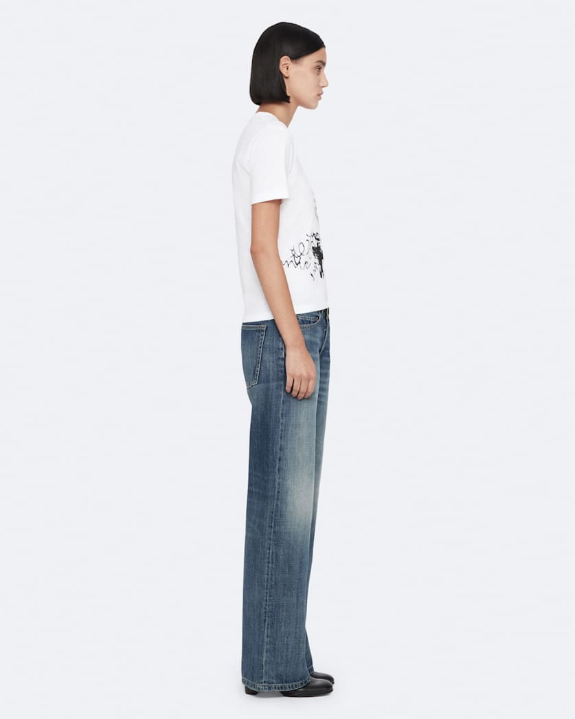 Vintage Indigo Nico Low-Rise Wide-Leg Jeans
