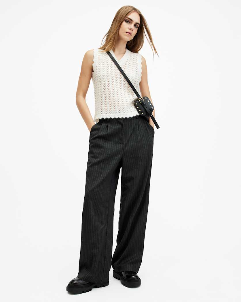 Vivian Open Stitch V-Neck Tank Top