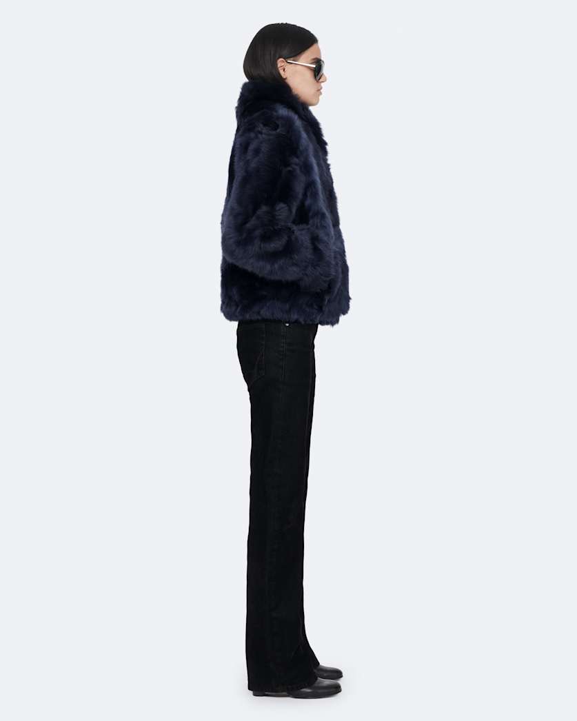 Tosca Long-Hair Shearling Coat