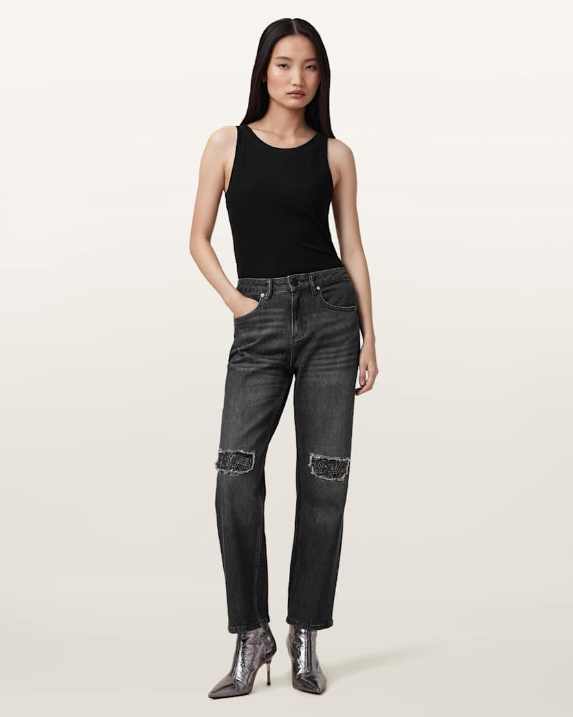 Ida Cropped Straight Denim Jeans
