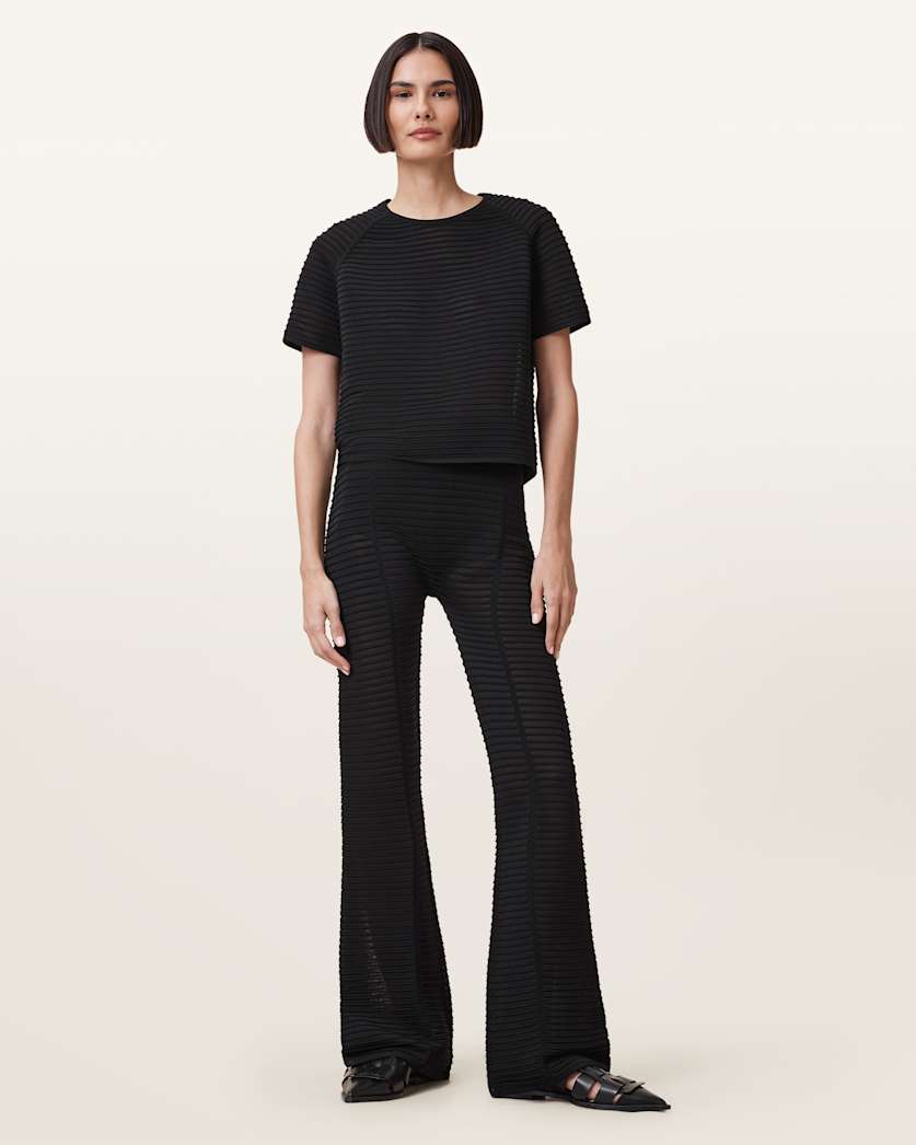 Alice Sheer Knit Flared Trousers
