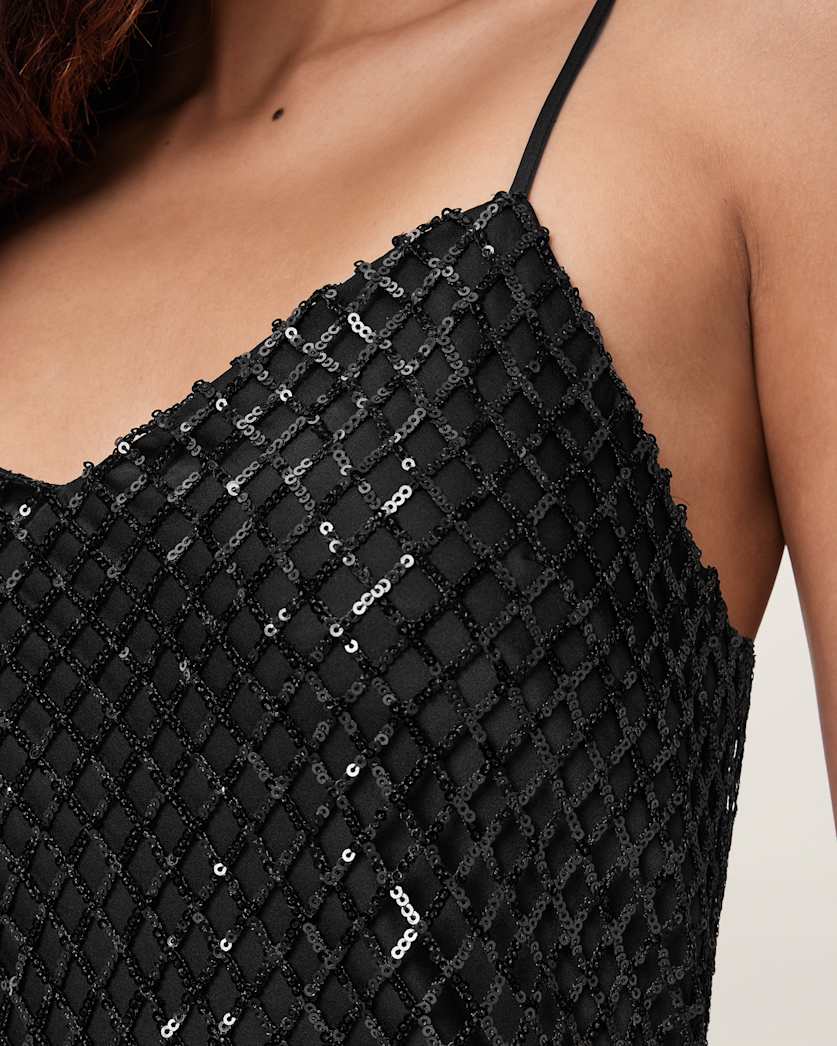 Chantelle Sequin Midi Slip Dress