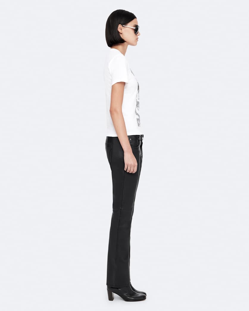 Riella Leather Bootcut Trousers