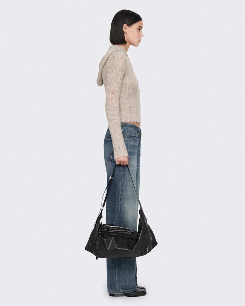 Mabel Cropped Alpaca-Blend Hoodie