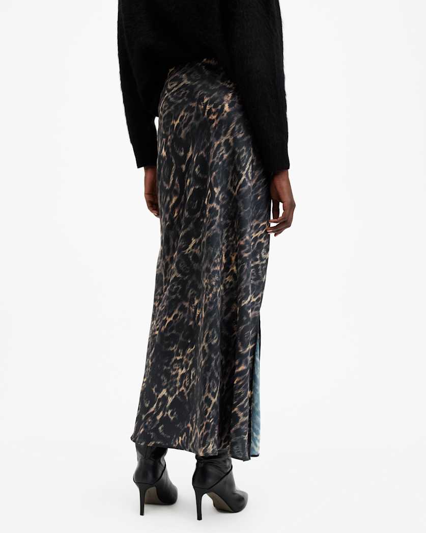 Bryony Leopard Print Maxi Skirt