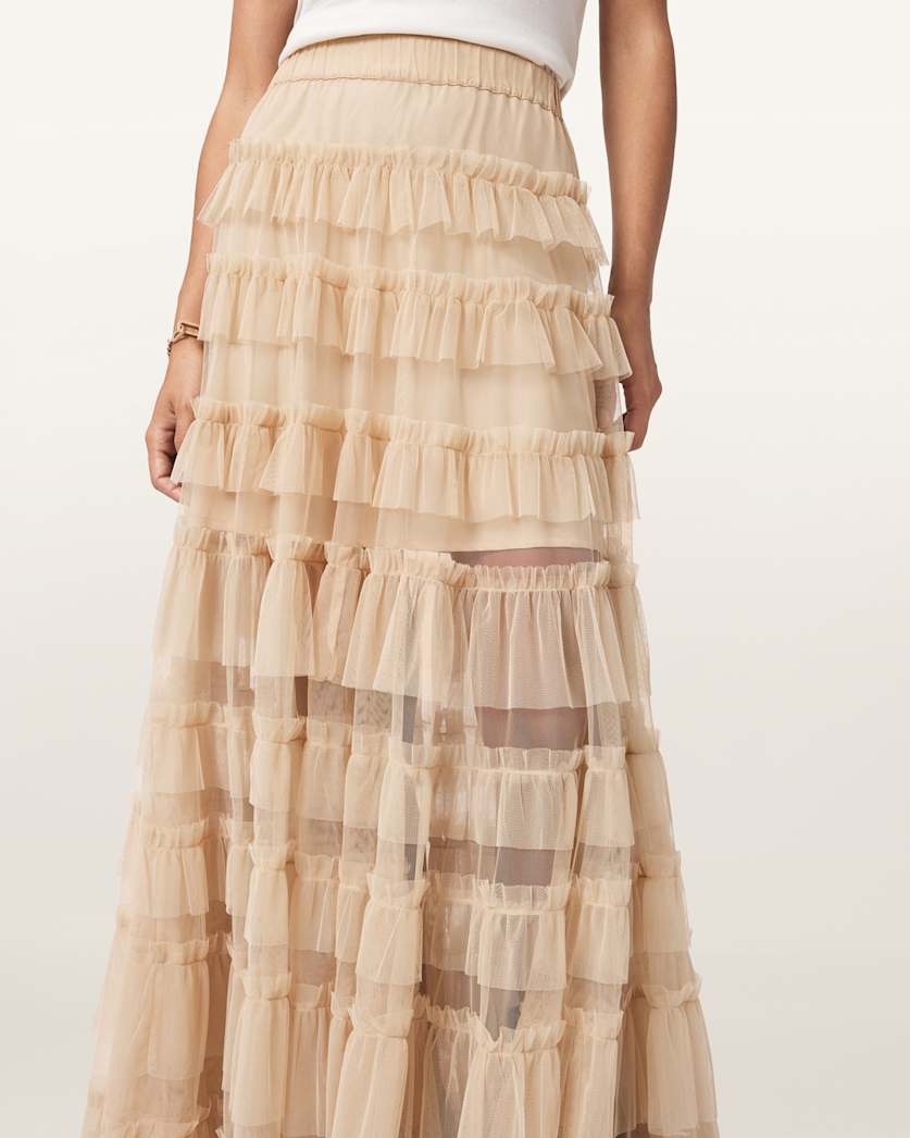 Aude Ruffle Maxi Skirt