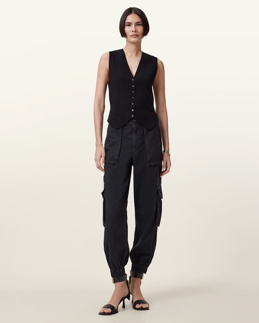 Freda Denim Cargo Trousers