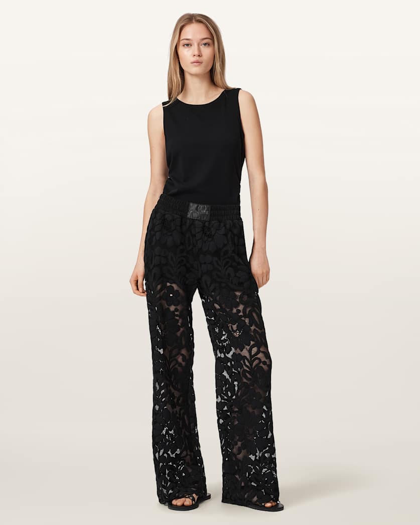 Amelie Straight Leg Lace Trousers