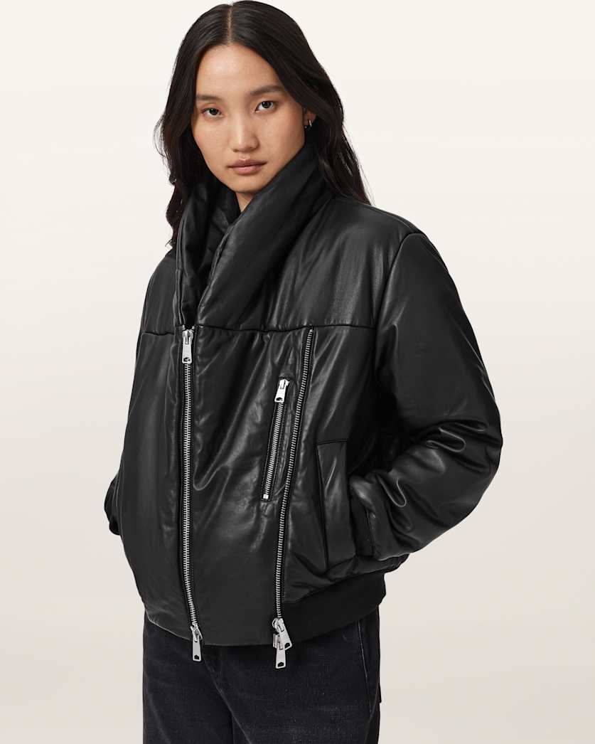 Lauren Leather Puffer Jacket