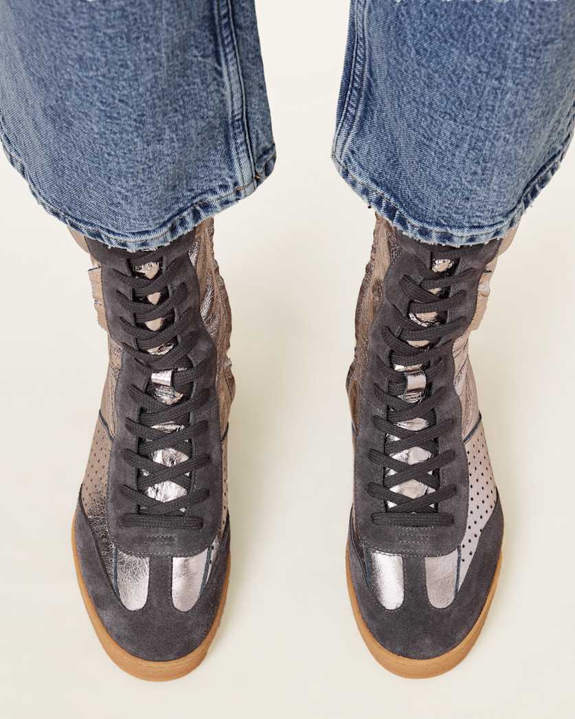 Lousie Leather High Top Trainers