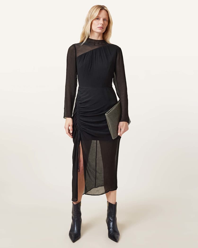 Rizo Silk Blend Midi Dress