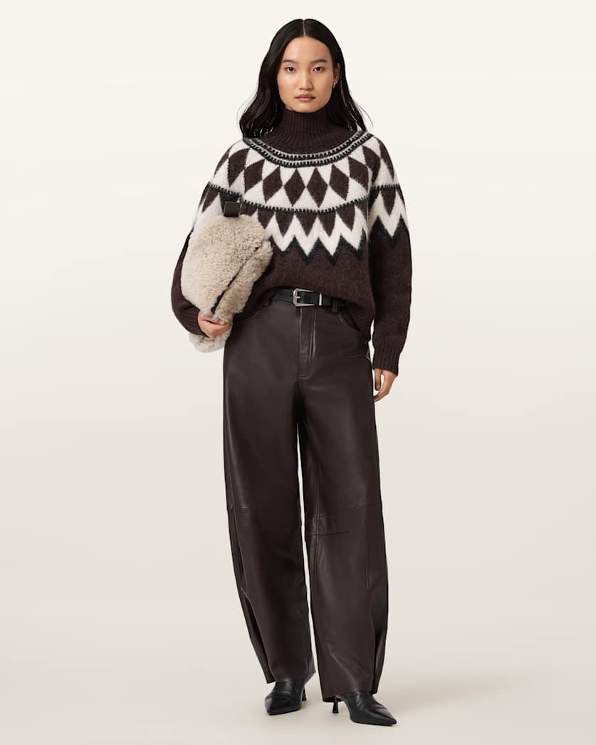 Tura Funnel Neck Relaxed Fit Jumper