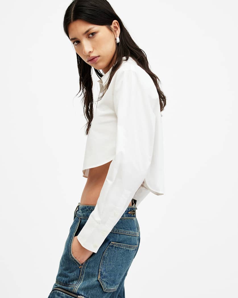 Averie Cropped Relaxed Fit Shirt