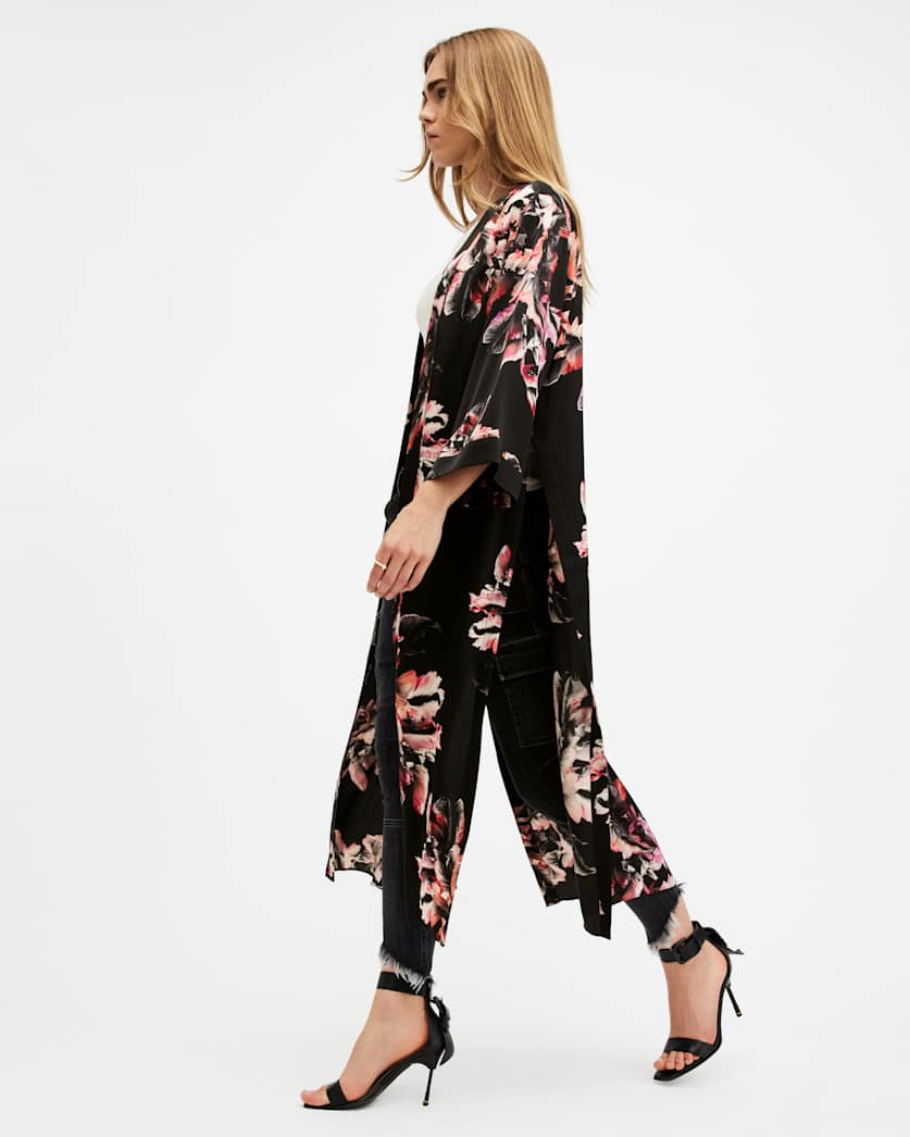 Carine Longline Printed Kimono
