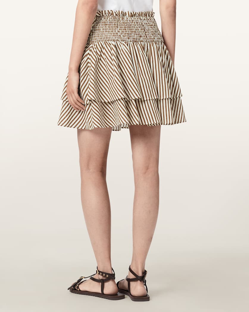 Kali Cotton Striped Mini Skirt