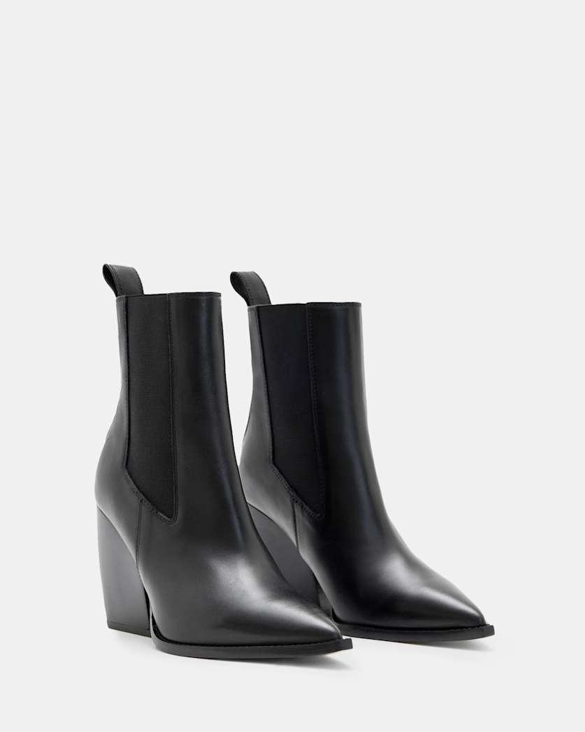 Ria Pointed Toe Leather Boots