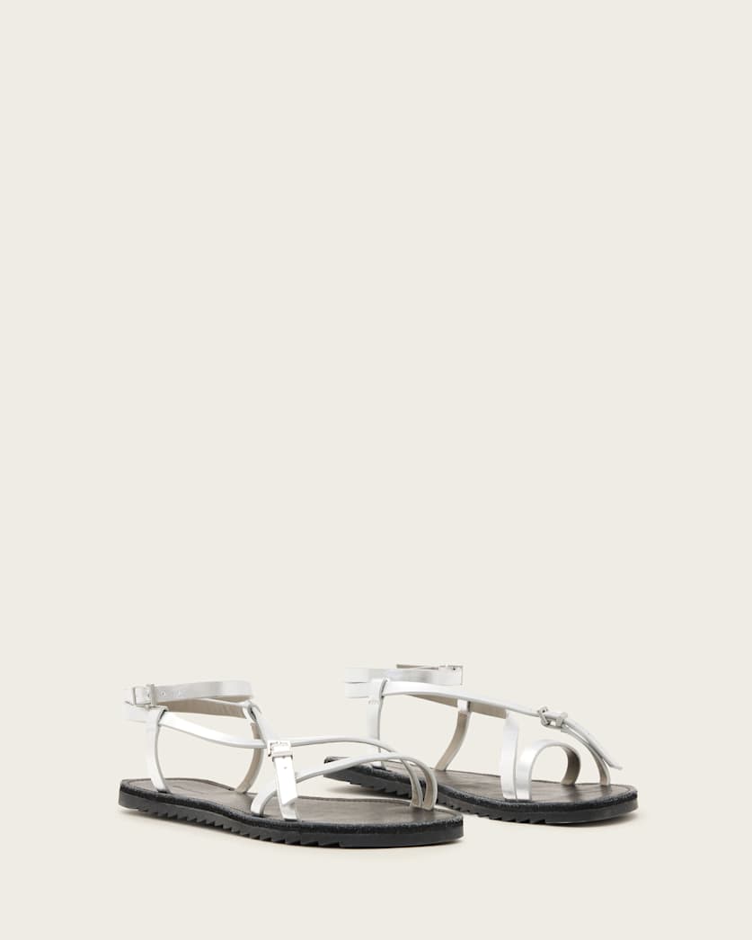 Tyla Metallic Leather Sandals