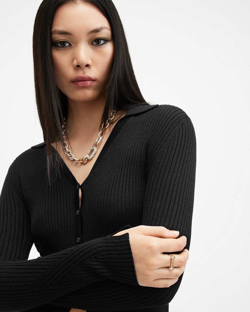 Cruz Ribbed Knitted Cardigan