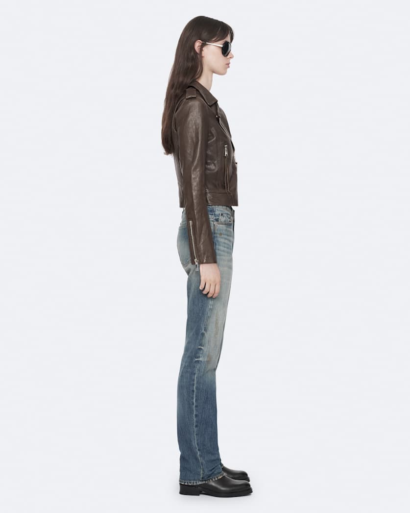 Errie Leather Biker Jacket