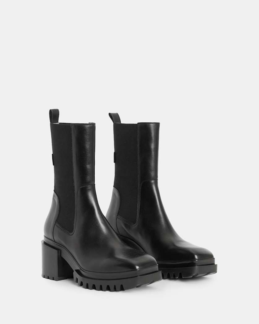 Skarlet Square Toe Leather Boots