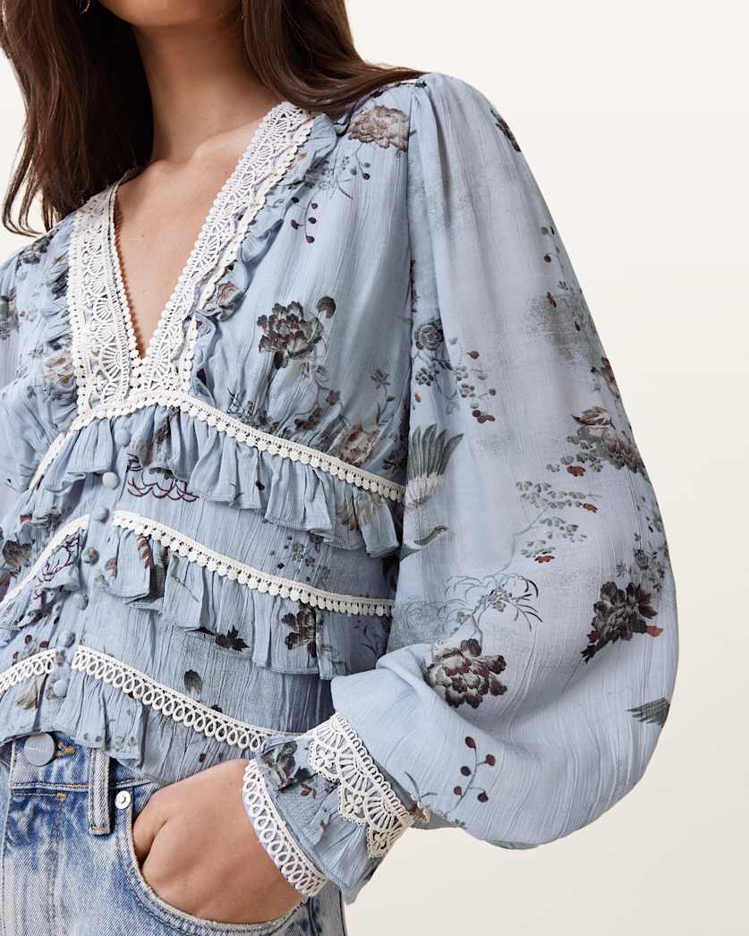 Zora Floral Ruffled Top