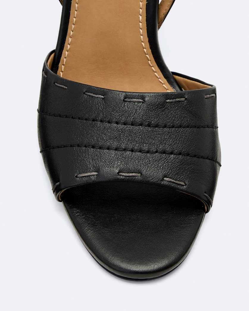 Lila Ankle-Strap Leather Heeled Sandals