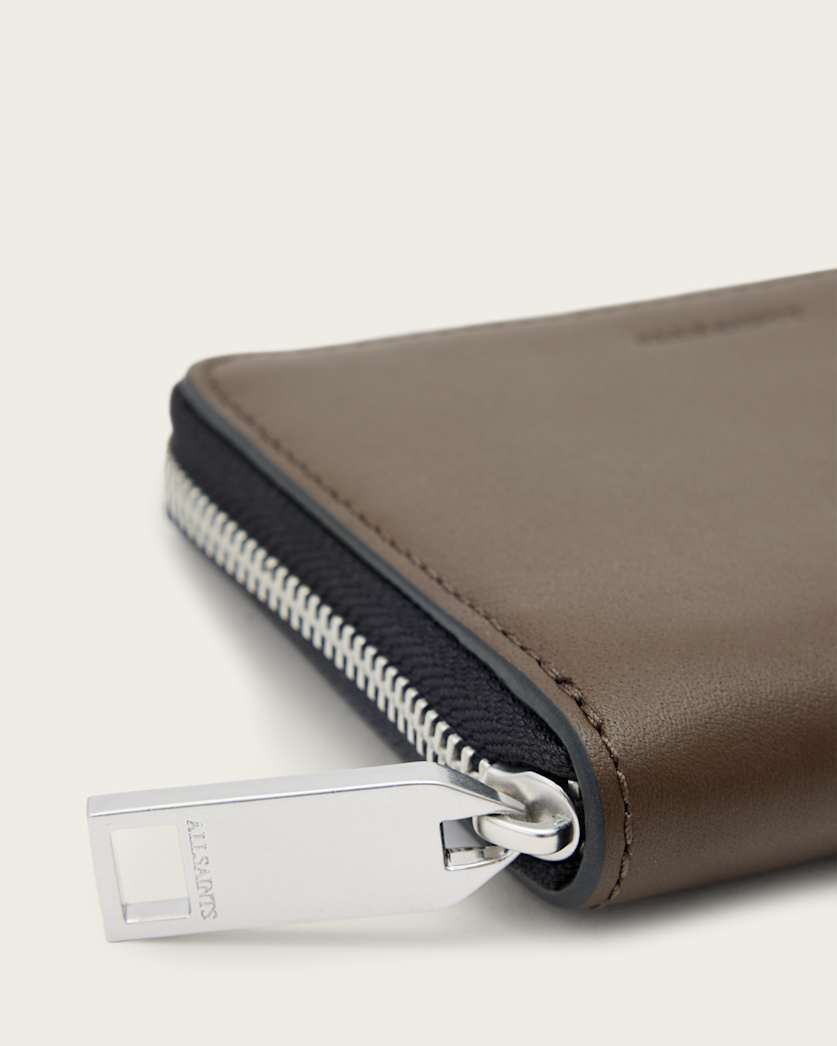 Lena Hex Zip Up Leather Wallet