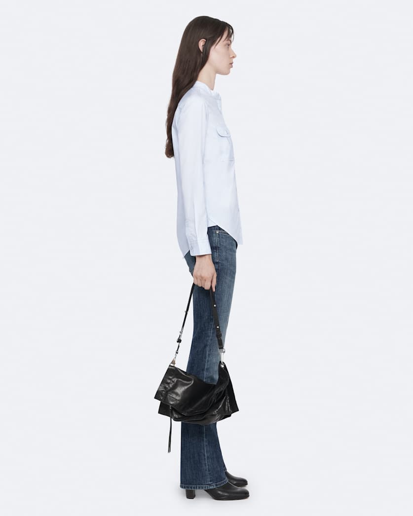 Tess Regular-Fit Cotton-Poplin Military Shirt