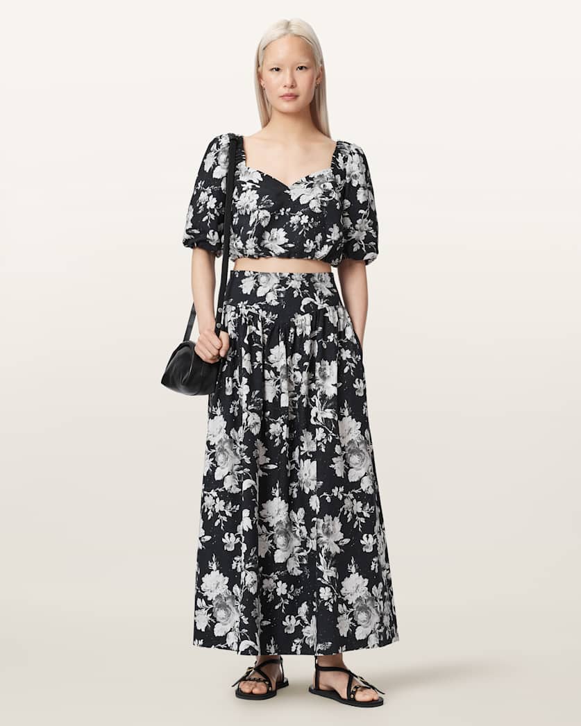 Levy Floral Cropped Top