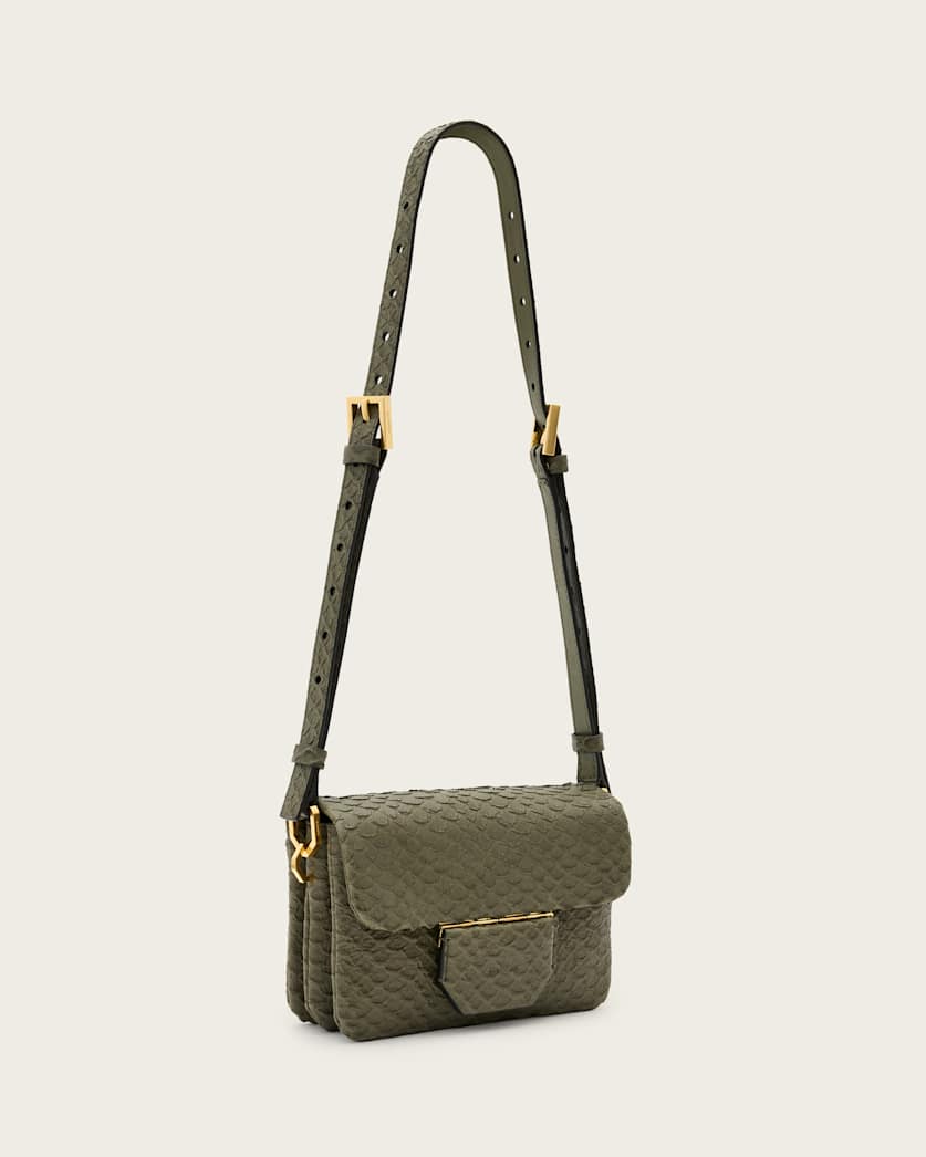 Jupiter Snake Effect Leather Crossbody Bag